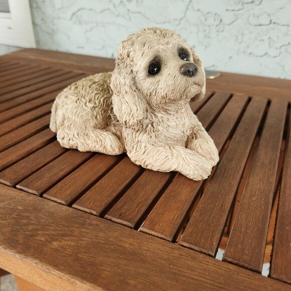 Sandicast Dog Figurine Realistic Puppy Sculpture, 8” Long x 5” High Collectible - Picture 10 of 15